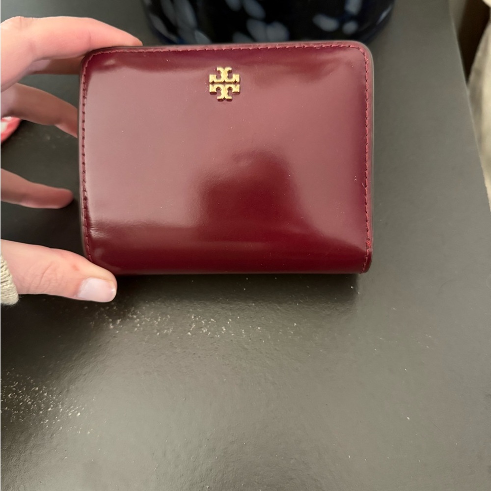 Tory Burch Deep Red Leather Wallet
